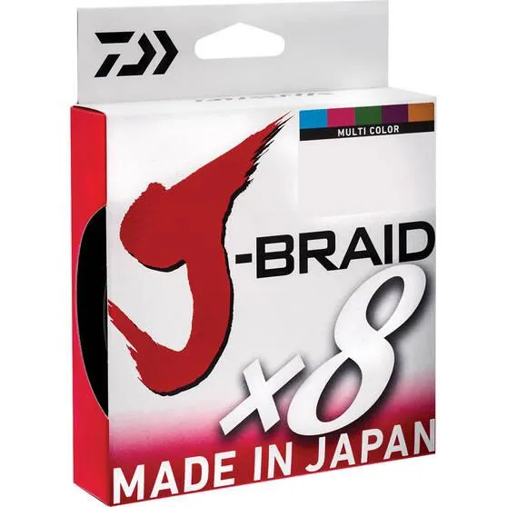 Daiwa J-Braid X8 Muticolour Braid Line 500m