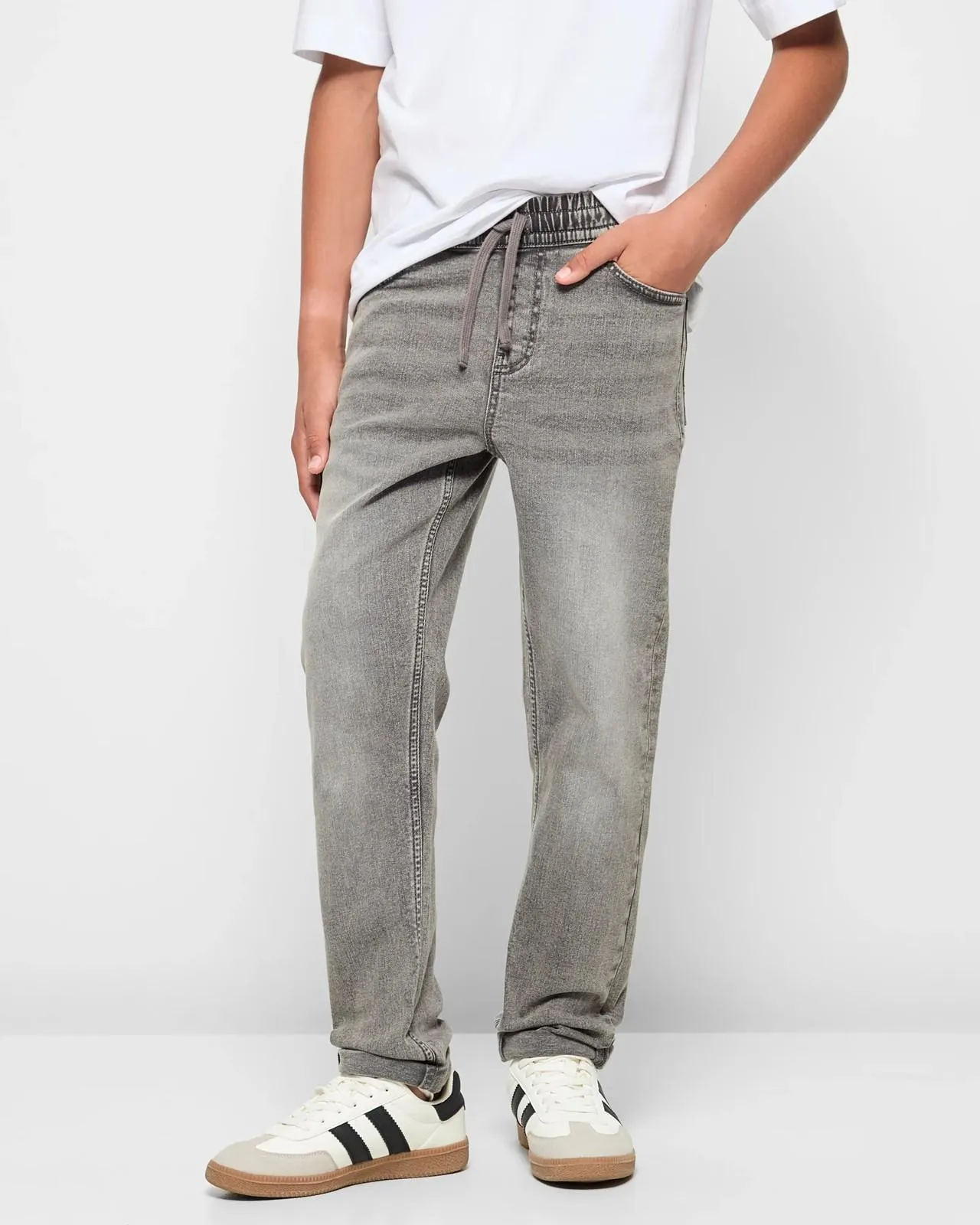 Straight Denim Jeans - Grey