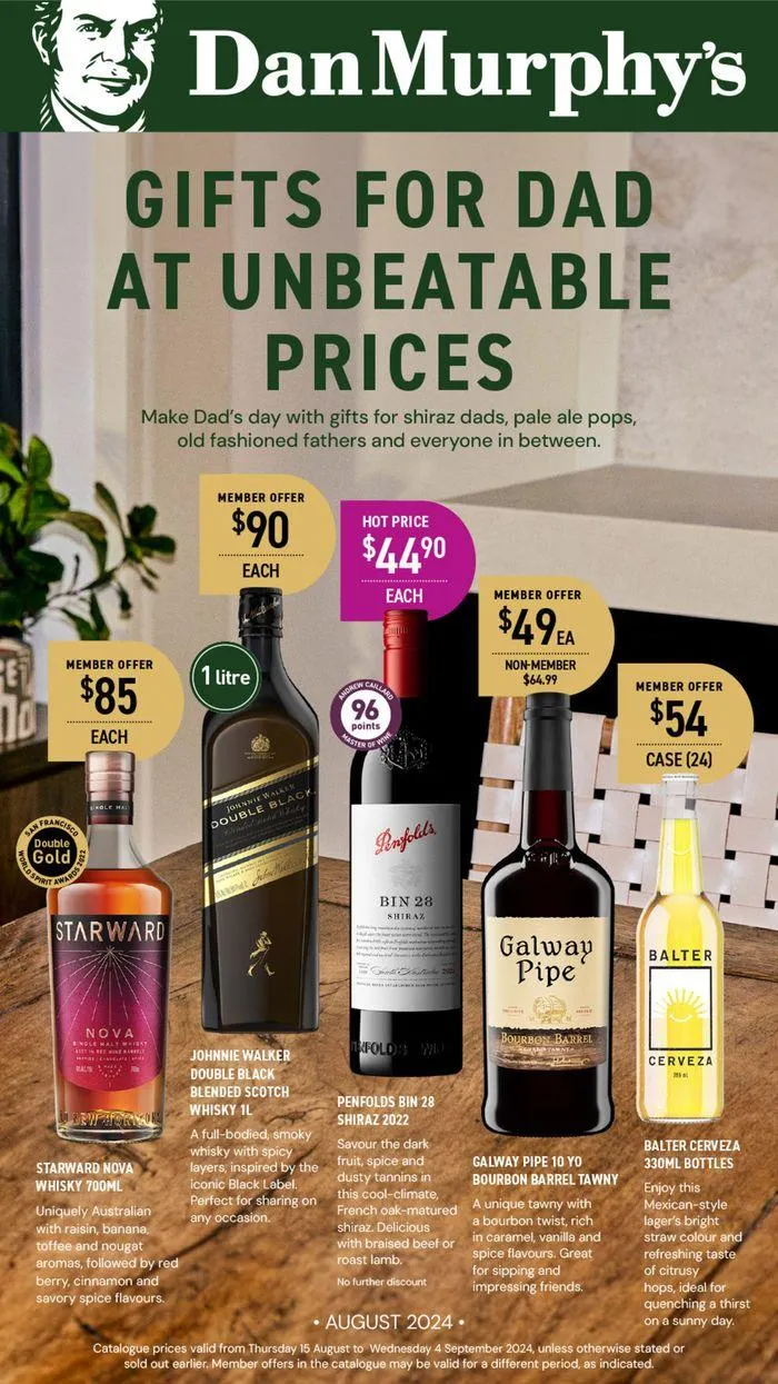 Gifts For Dad At Unbeatable Prices - Catalogue valid from 15 August to 4 September 2024 - page 1