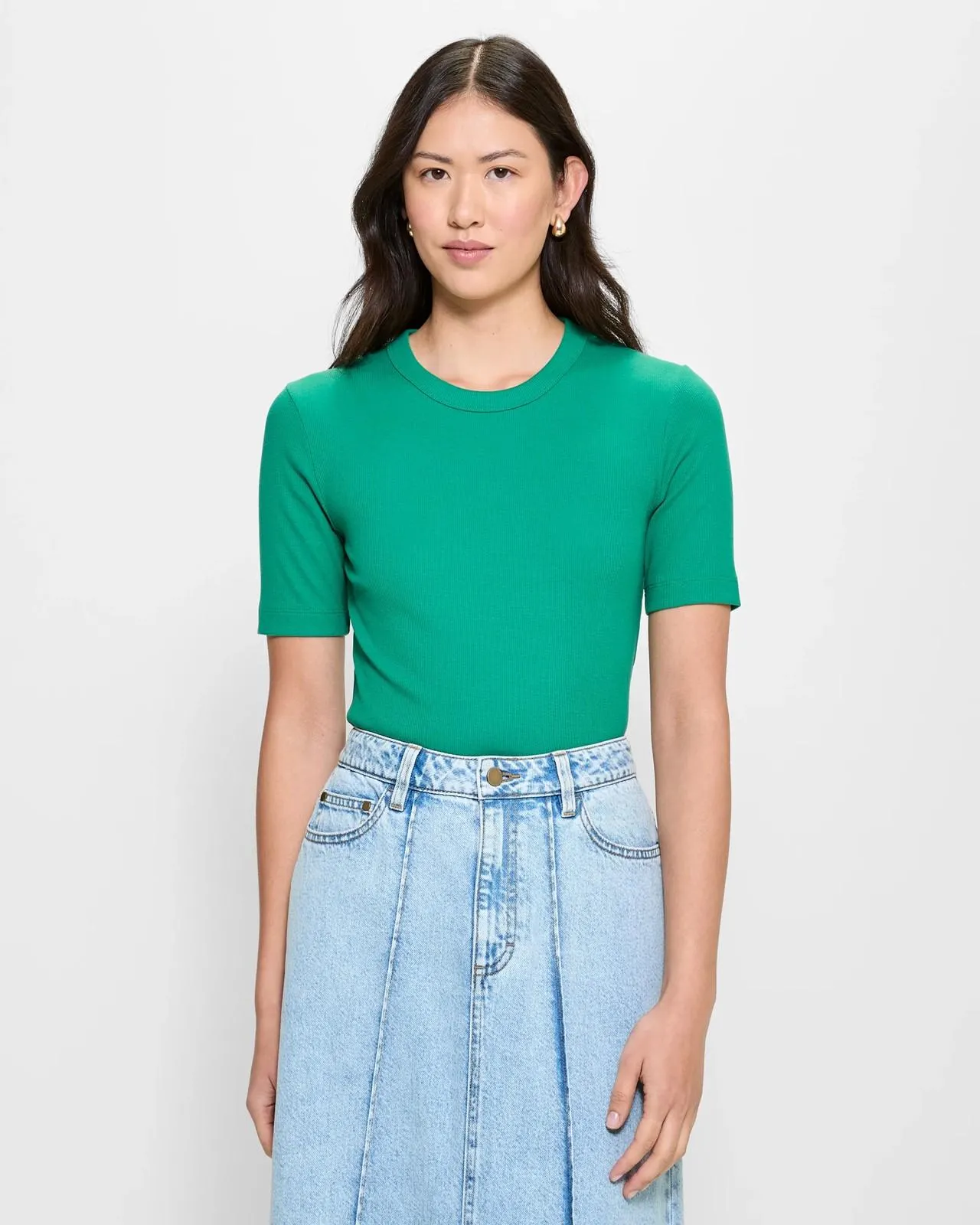 Australian Cotton Rib Layer T-Shirt