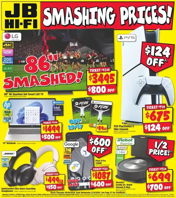 Smashing Prices! - Catalogue valid from 26 September to 2 October 2024 - page 1