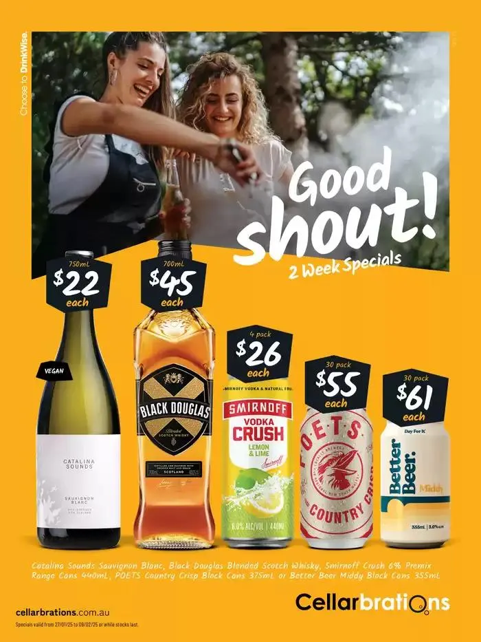 Good Shout! 2 Week Specials - QLD Z3 - Catalogue valid from 29 January to 9 February 2025 - page 1