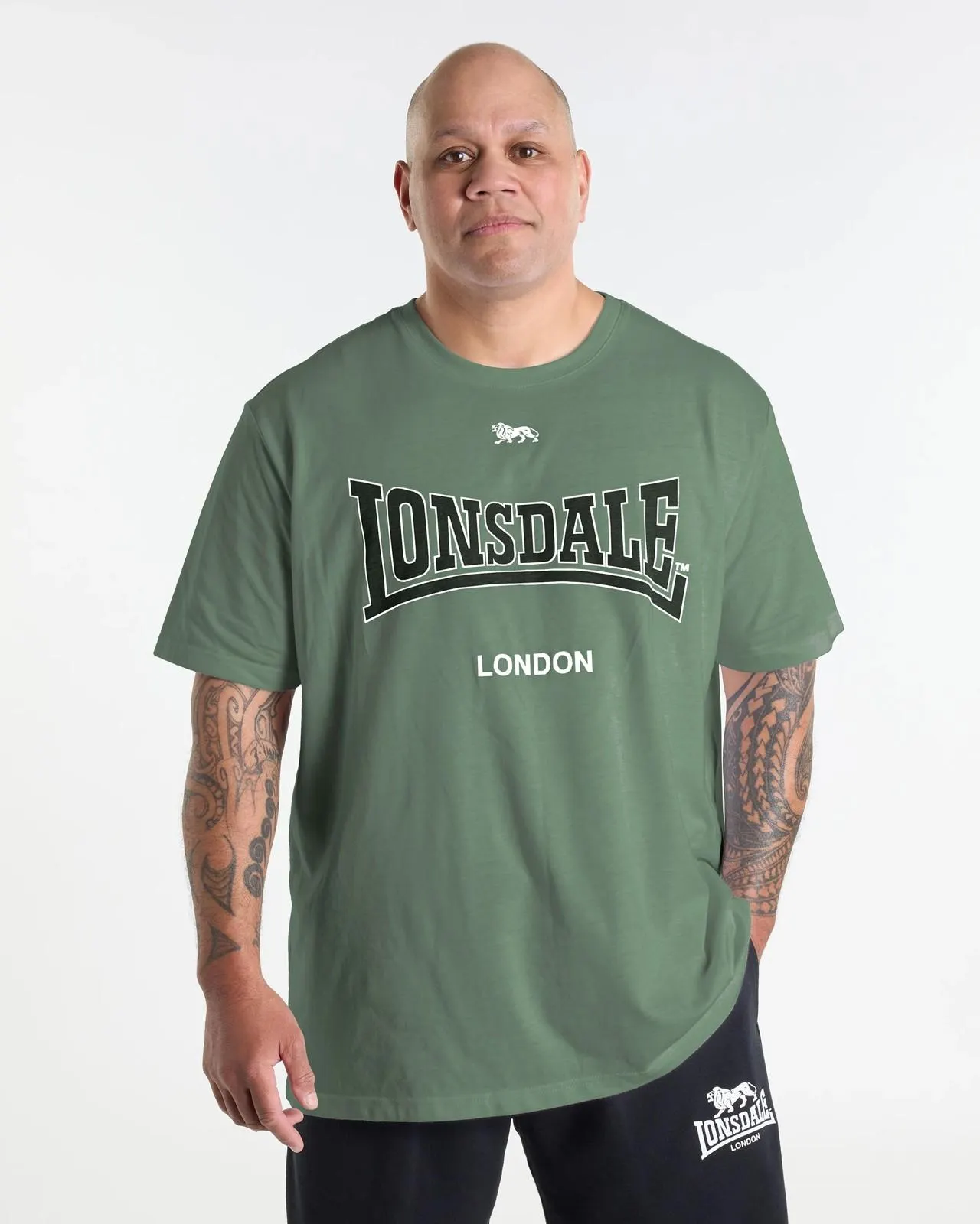 Plus Size Active T-Shirt - Lonsdale London - Sage