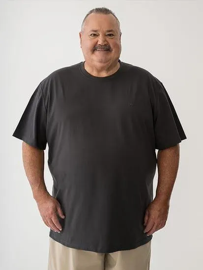 Big Mens Pique T-Shirt Gunmetal