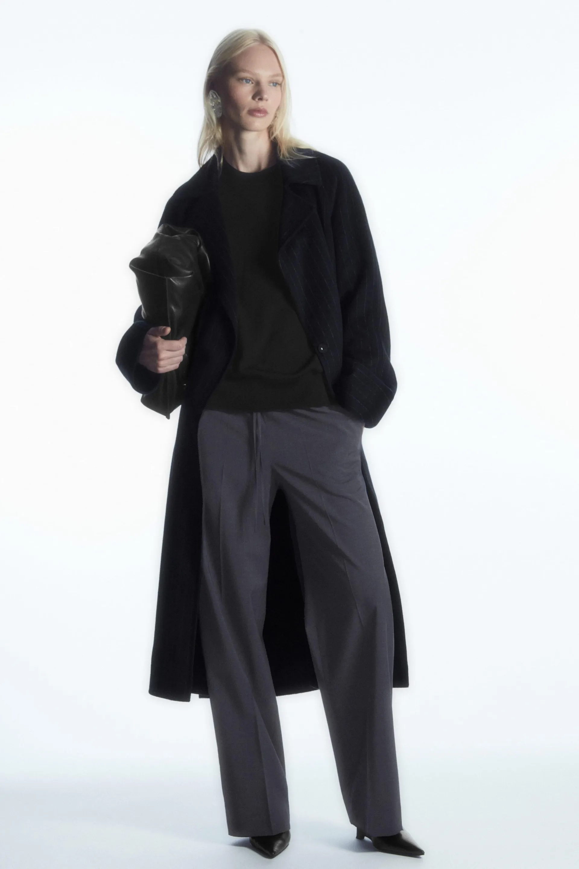 WOOL DRAWSTRING PANTS