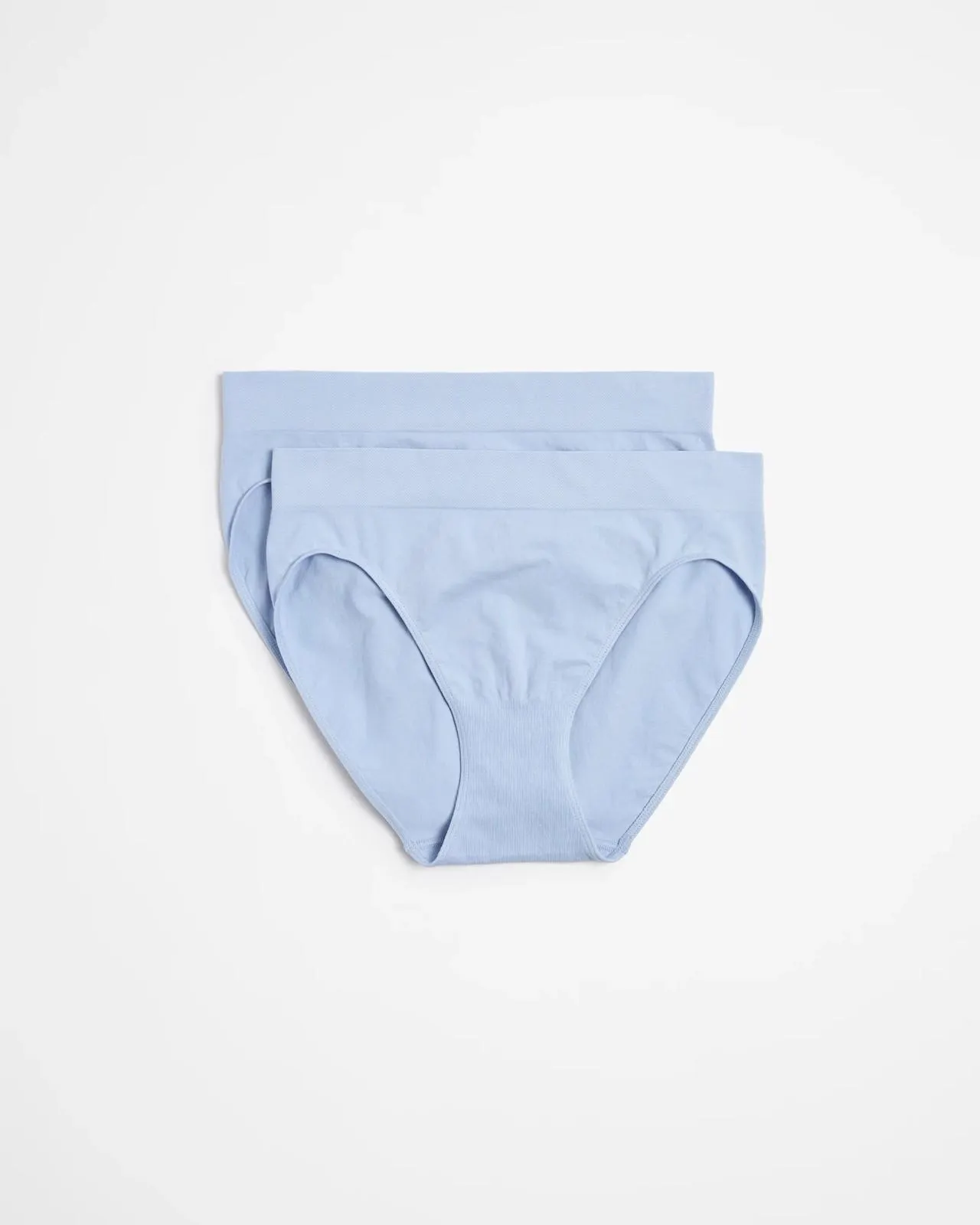 2 Pack Cotton Seamfree High Cut Briefs - Kentucky Blue