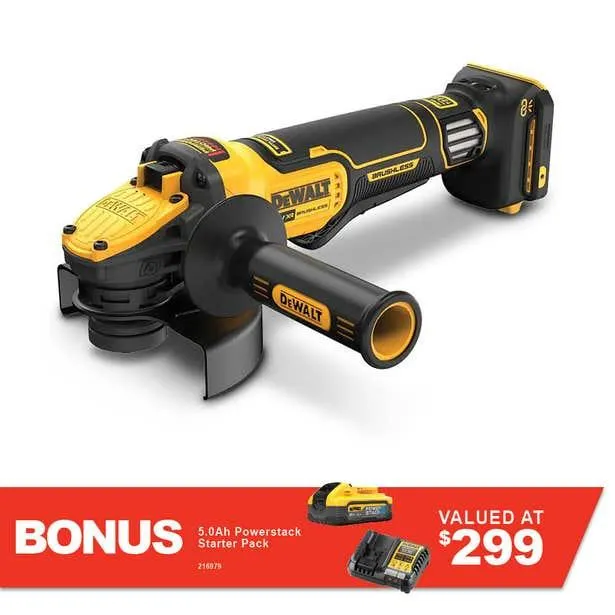 DEWALT 18V XR FLEXVOLT 125mm Variable Speed Grinder Skin DCG416VSN-XJ