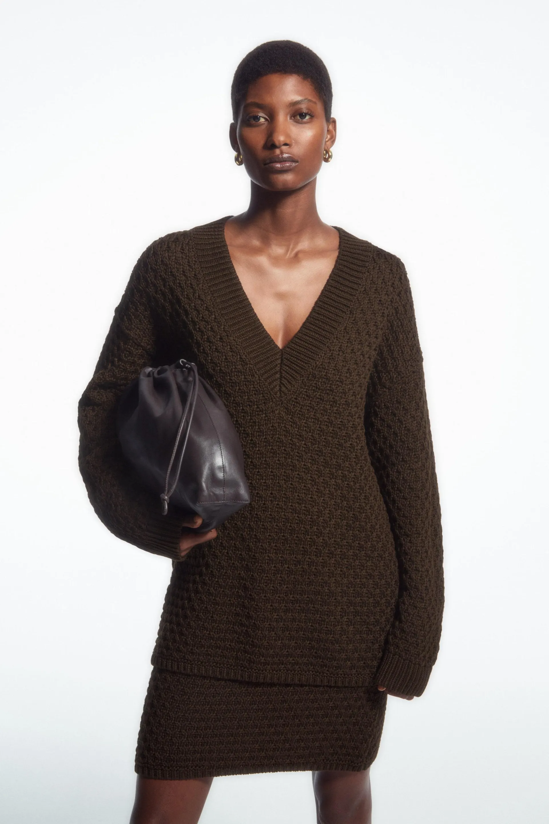 OVERSIZED HONEYCOMB-KNIT JUMPER