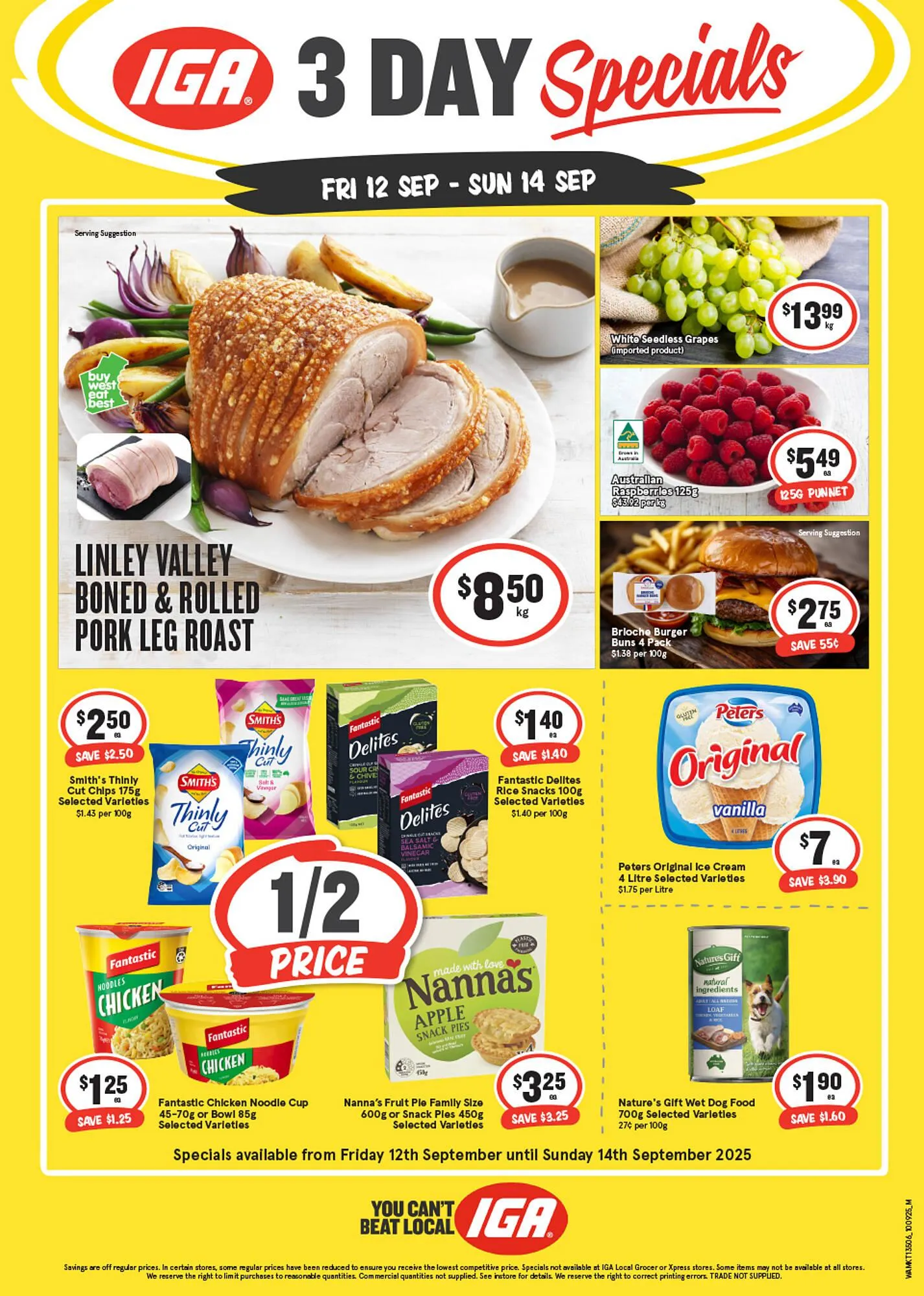 IGA catalogue - Catalogue valid from 12 September to 14 September 2025 - page 1