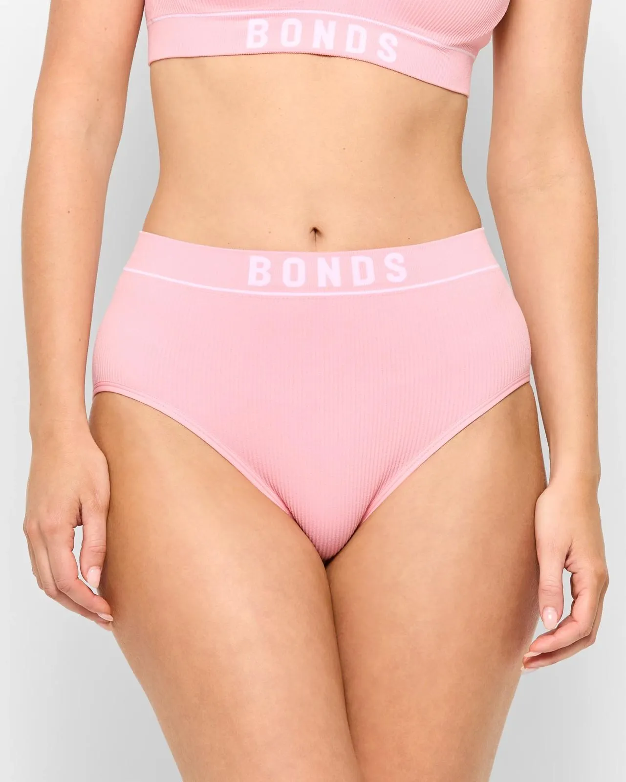 Womens Retro Rib Hi Hi Briefs - Bonds - Sugar Syrup