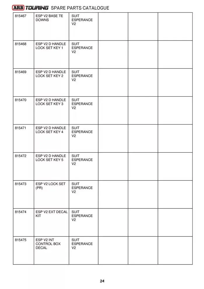 ARB Touring Spare Parts Catalogue - Catalogue valid from 14 March to 31 March 2025 - page 24