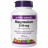 Webber Naturals Magnesium 250mg 150 Tablets