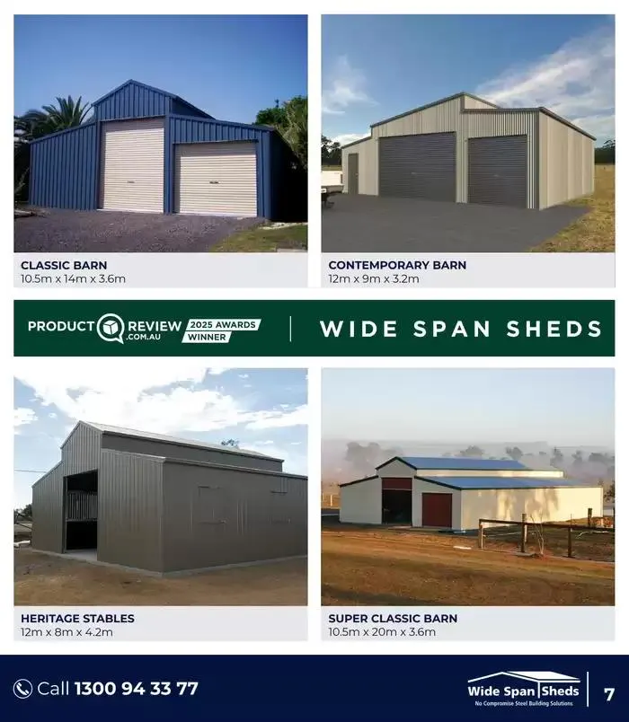 Wide Span Sheds Catalogue - Catalogue valid from 28 February to 31 March 2025 - page 7