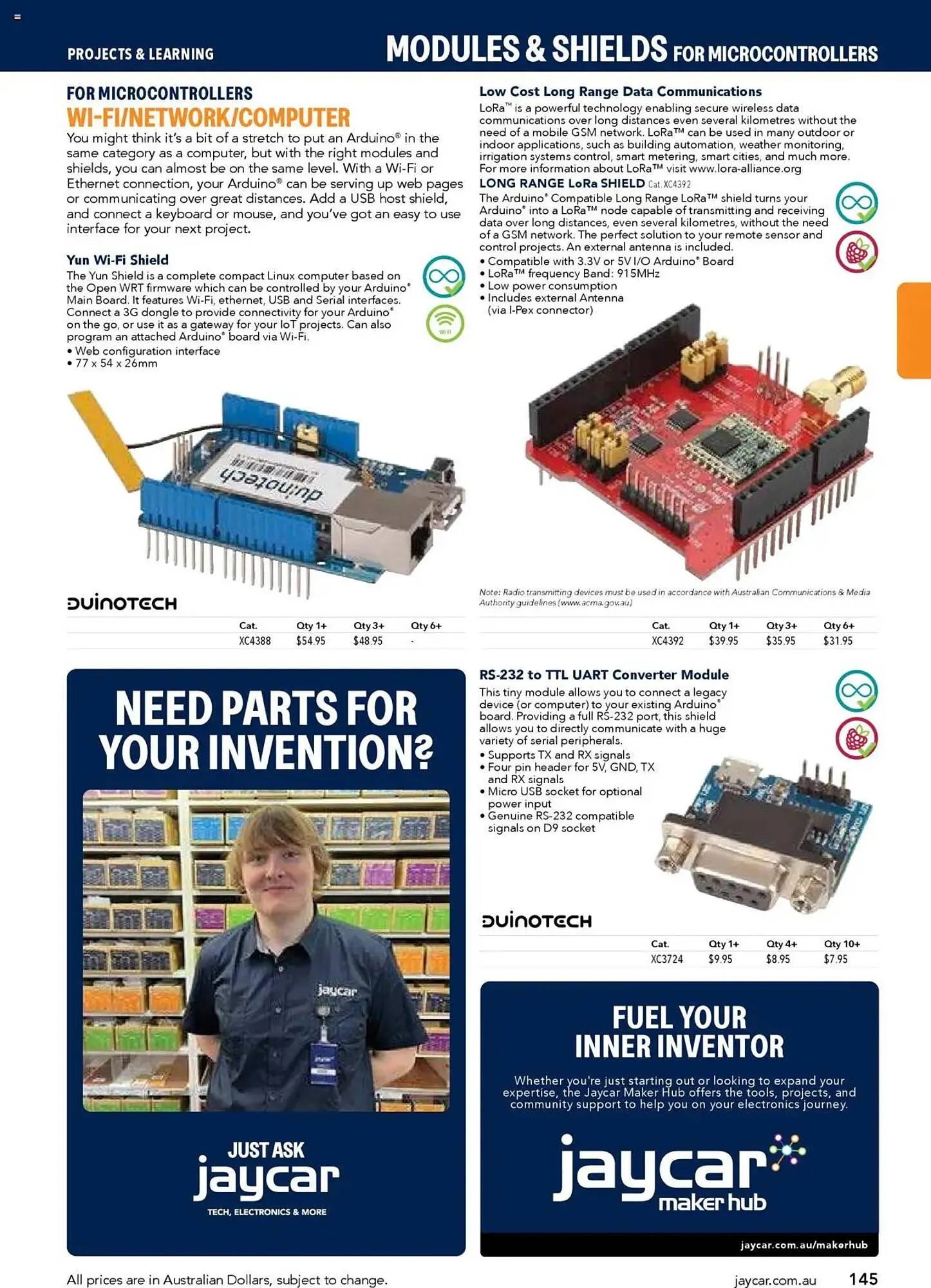 Jaycar Electronics catalogue - Catalogue valid from 8 July to 9 July 2026 - page 145