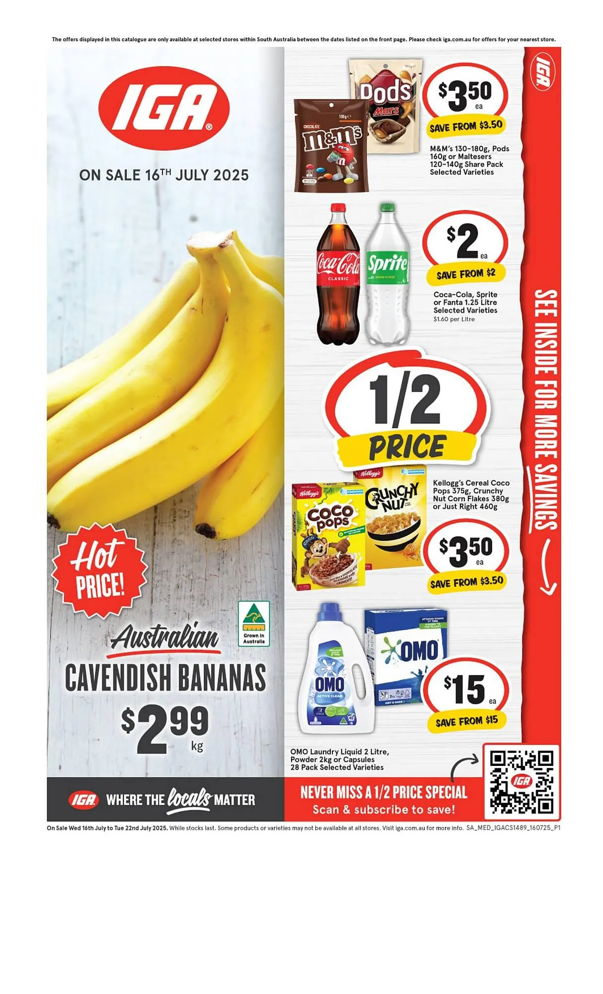 IGA catalogue - Catalogue valid from 16 July to 22 July 2025 - page 1