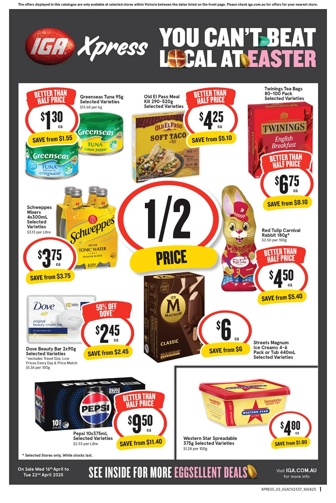 IGA catalogue - Catalogue valid from 16 April to 22 April 2025 - page 1