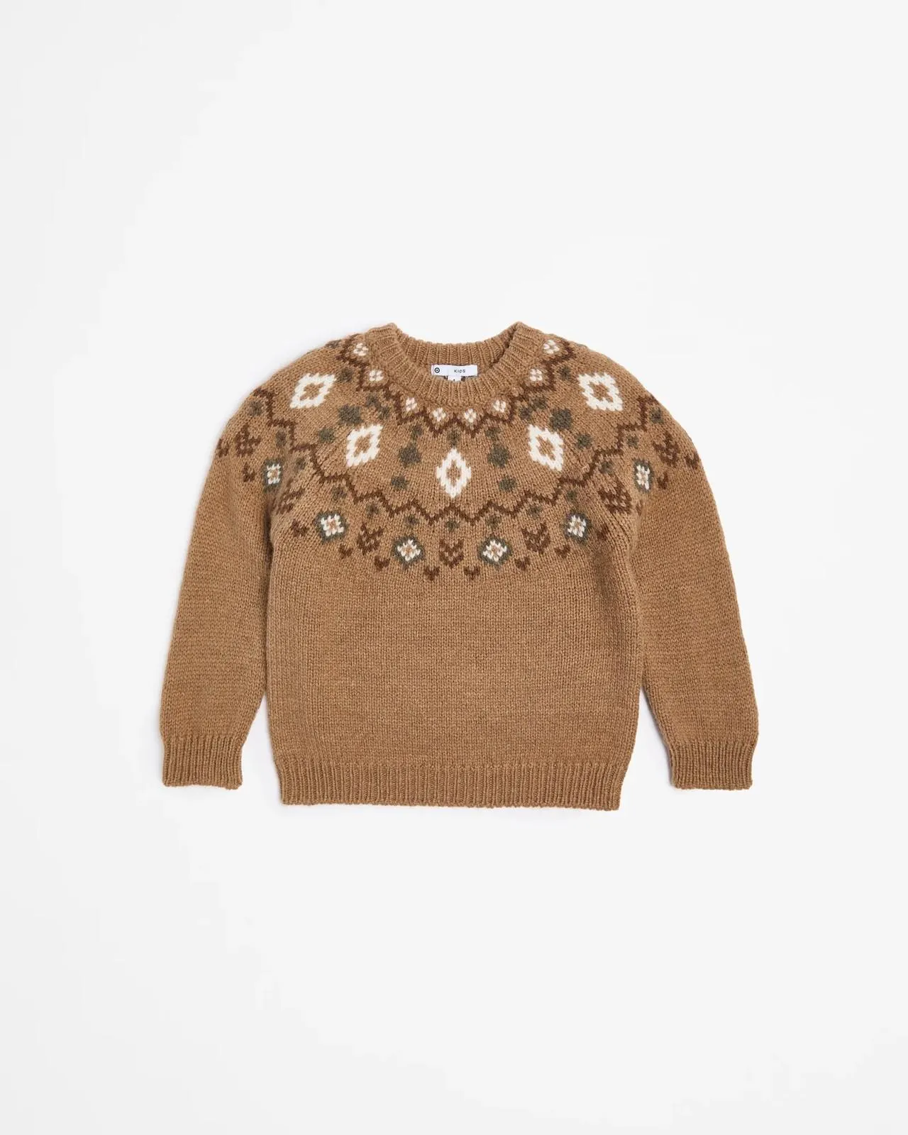 Classic Fair Isle Knit Jumper - Chestnut