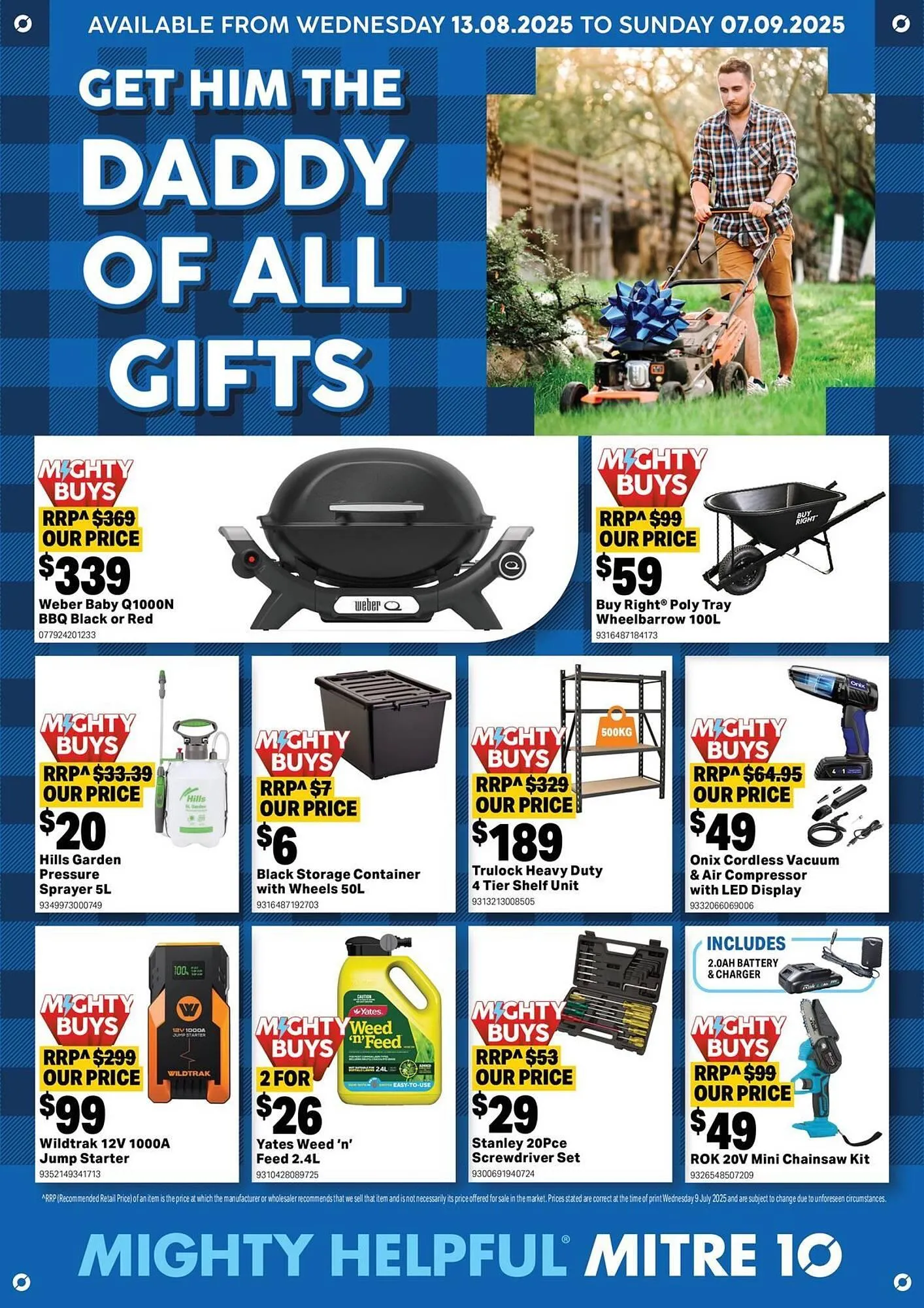 Mitre 10 catalogue - Catalogue valid from 13 August to 7 September 2025 - page 1