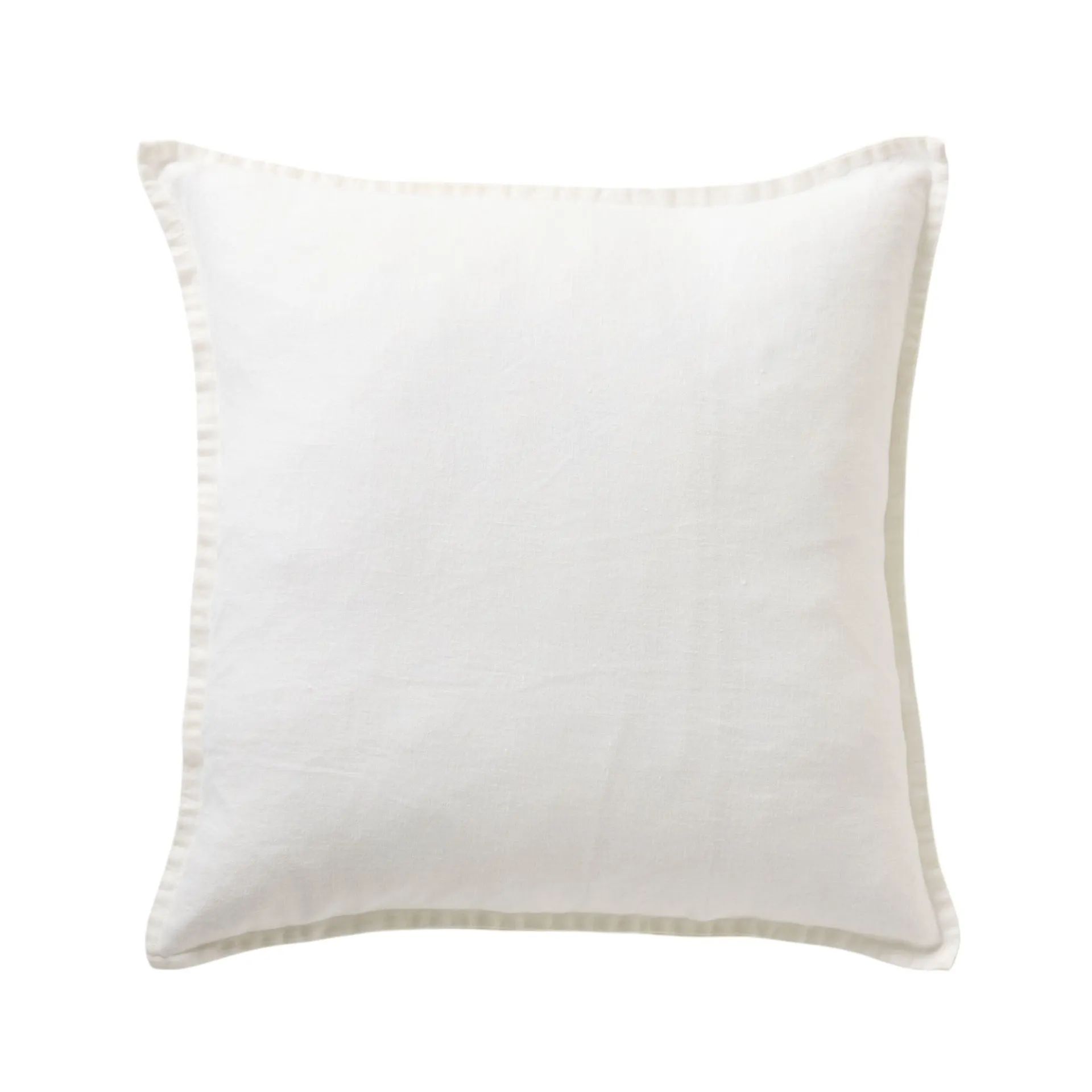 Hamptons French Linen Cushion Antique White 50x50cm