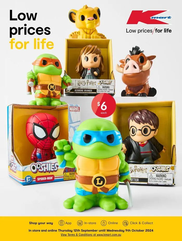 September School Holidays - Low prices for life - 1