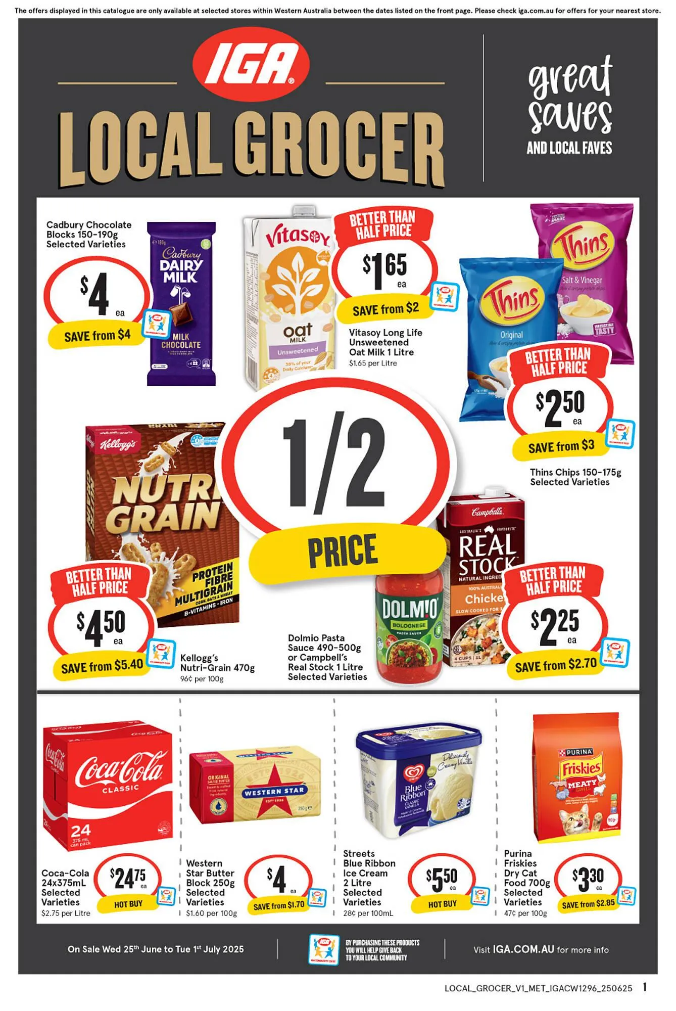 IGA catalogue - Catalogue valid from 25 June to 1 July 2025 - page 1