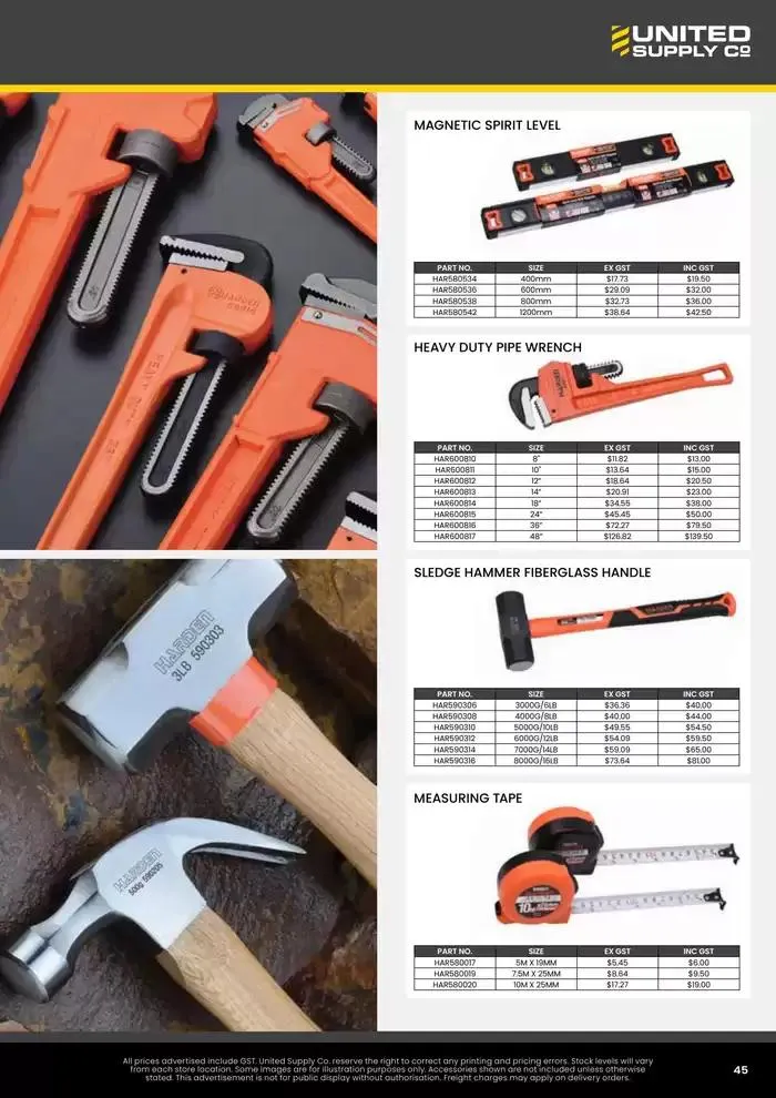  Tool Centre McKinnon APR-JUN 25 - Catalogue valid from 1 April to 30 June 2025 - page 45