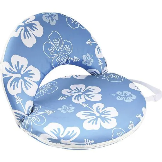 Wanderer Adjustable Beach Seat Pad Blue Hibiscus