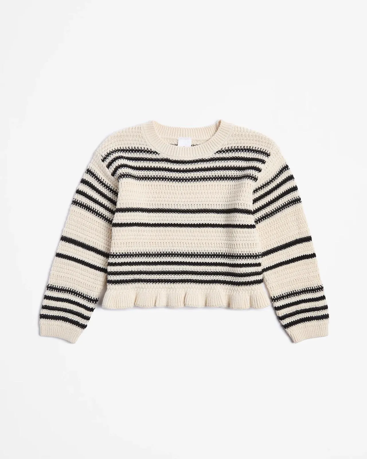 Australian Cotton Long Sleeve Crochet Top - Neutral