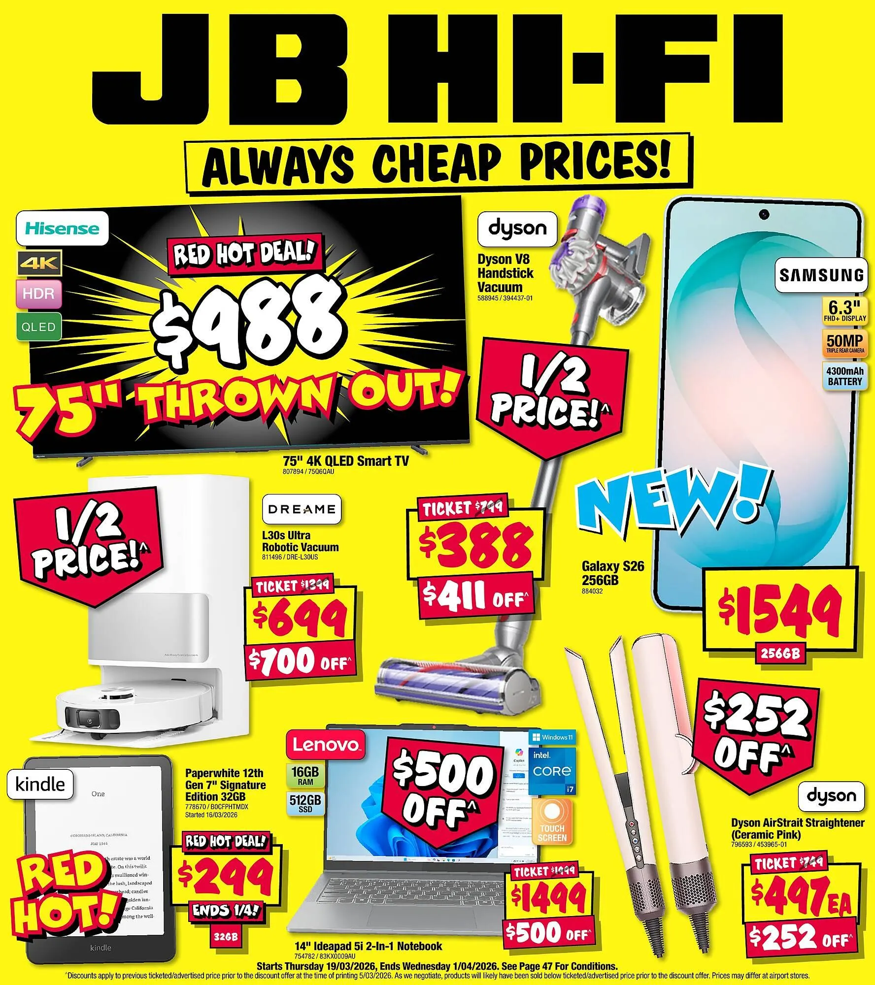 JB Hi-Fi catalogue - Catalogue valid from 19 March to 1 April 2026 - page 1