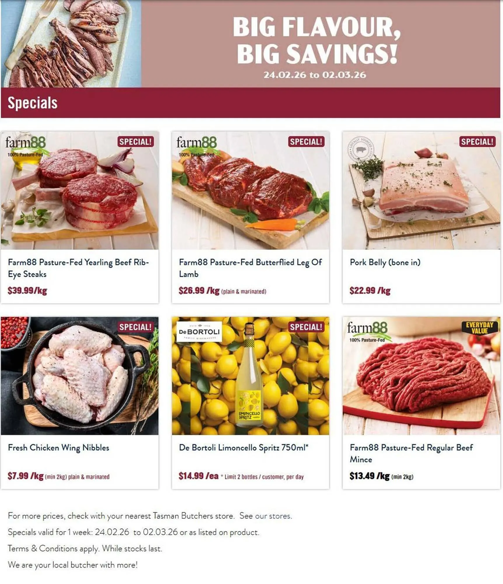 Tasman Butchers catalogue - Catalogue valid from 24 February to 2 March 2026 - page 1