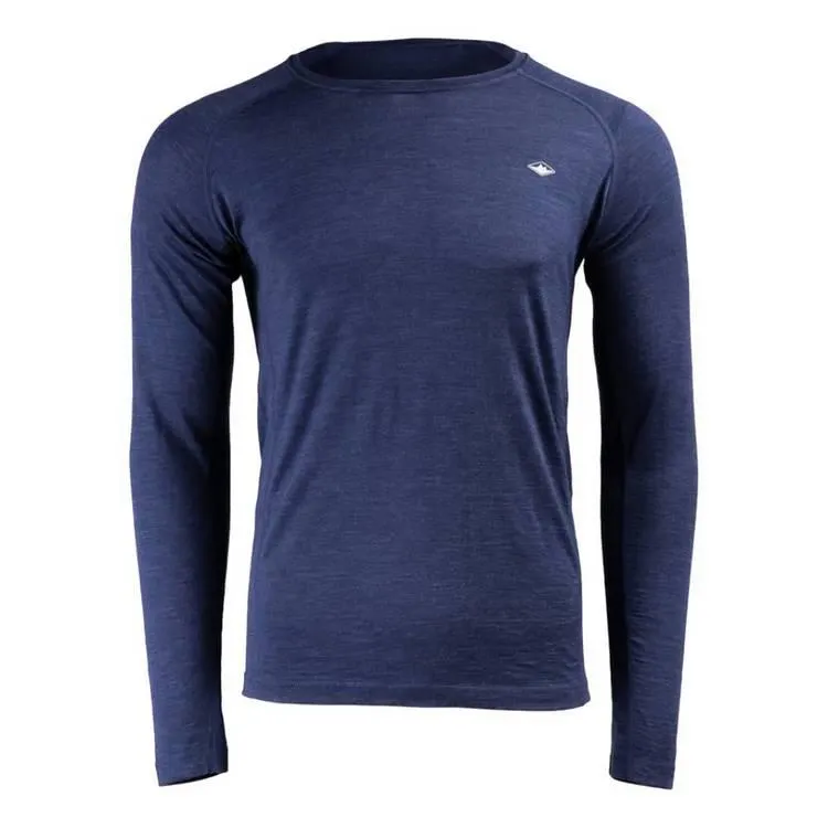 Men's Merino Long Sleeve Top Navy Marle Medium
