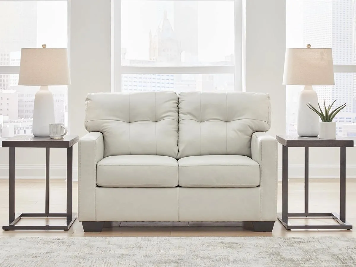 Belziani Leather Loveseat