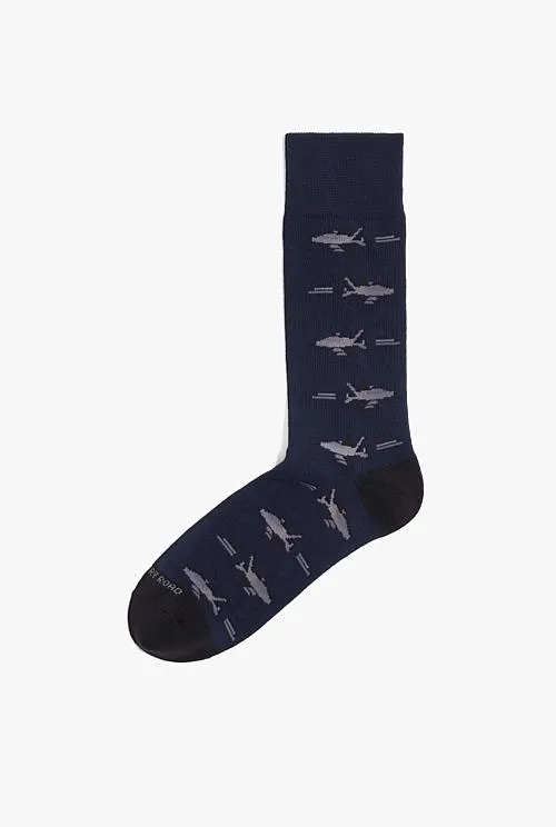 Australian Cotton Blend Jet Plane Sock