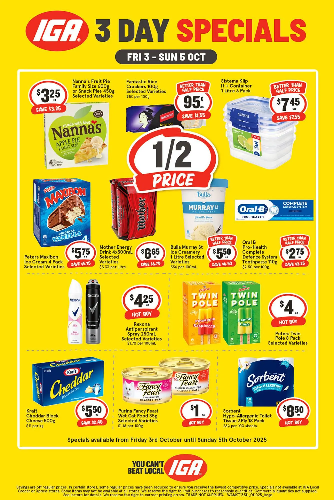IGA catalogue - Catalogue valid from 3 October to 5 October 2025 - page 1