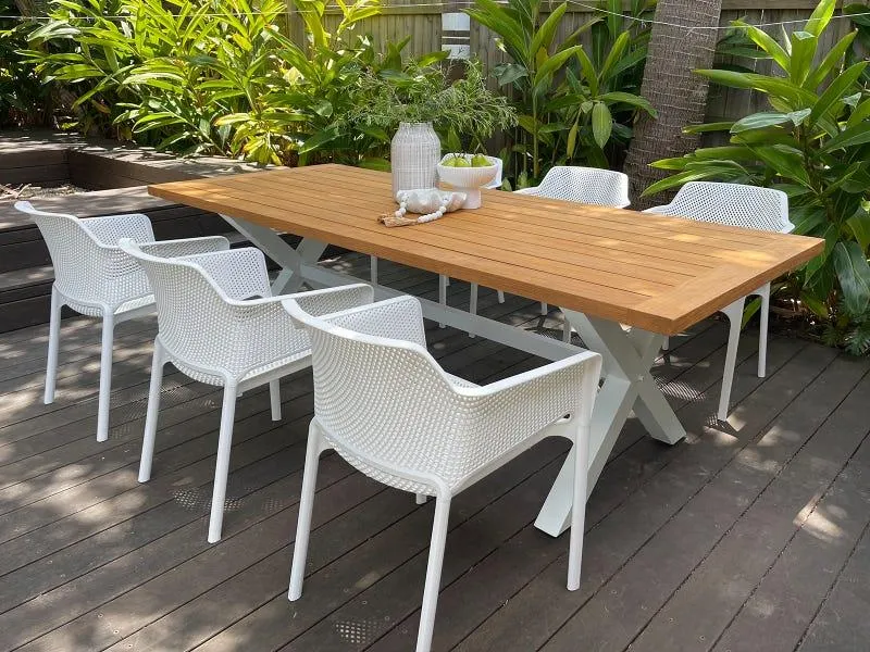 Lyon Table with Bailey Chairs 7pc Outdoor Dining Setting