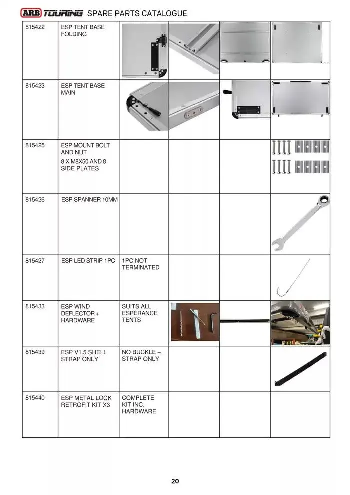 ARB Touring Spare Parts Catalogue - Catalogue valid from 14 March to 31 March 2025 - page 20
