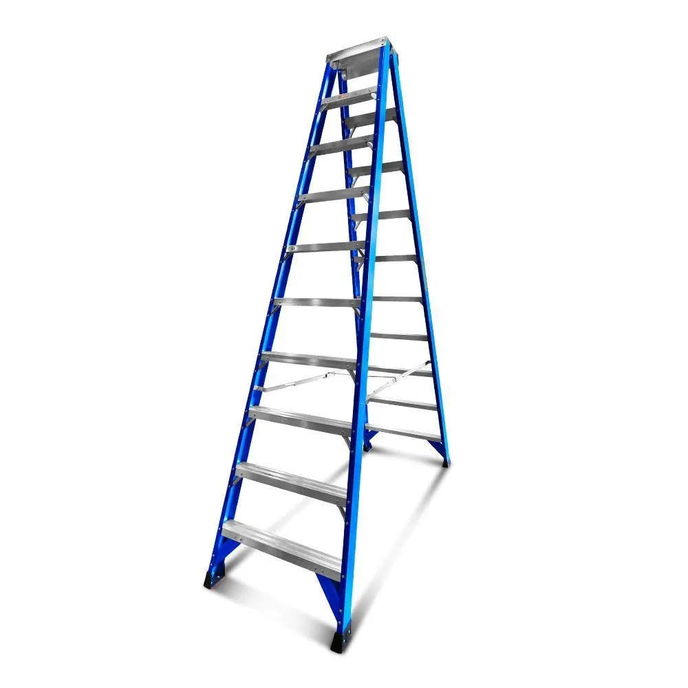 Climbrite CDSTEP9 3.0m 9-Step Fibreglass Double Sided Ladder