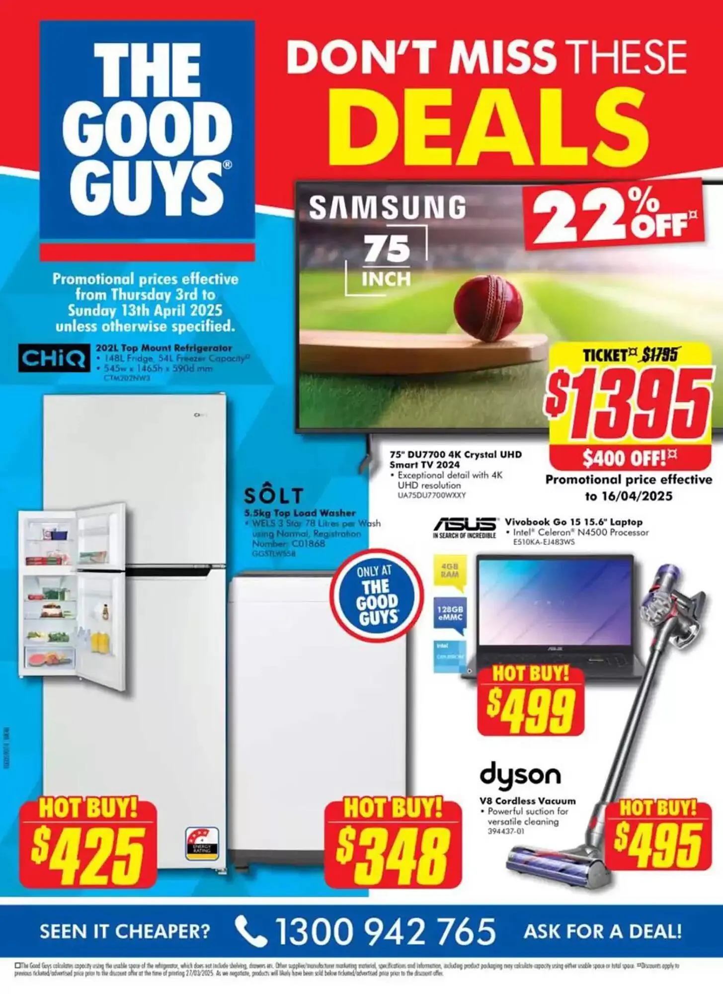 The Good Guys catalogue - Catalogue valid from 3 April to 13 April 2025 - page 1