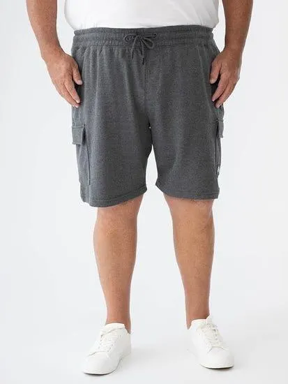 Big Mens Elastic Waist Fleece Shorts