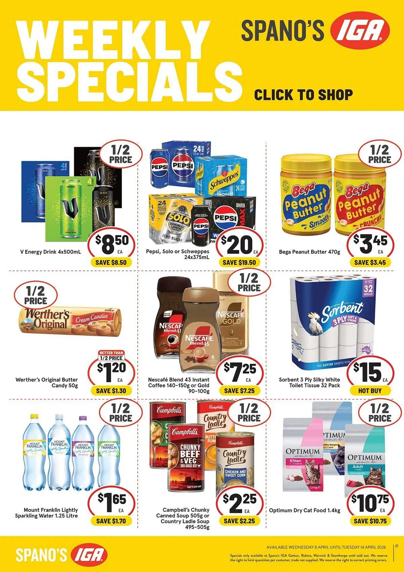 IGA catalogue - Catalogue valid from 8 April to 14 April 2026 - page 1