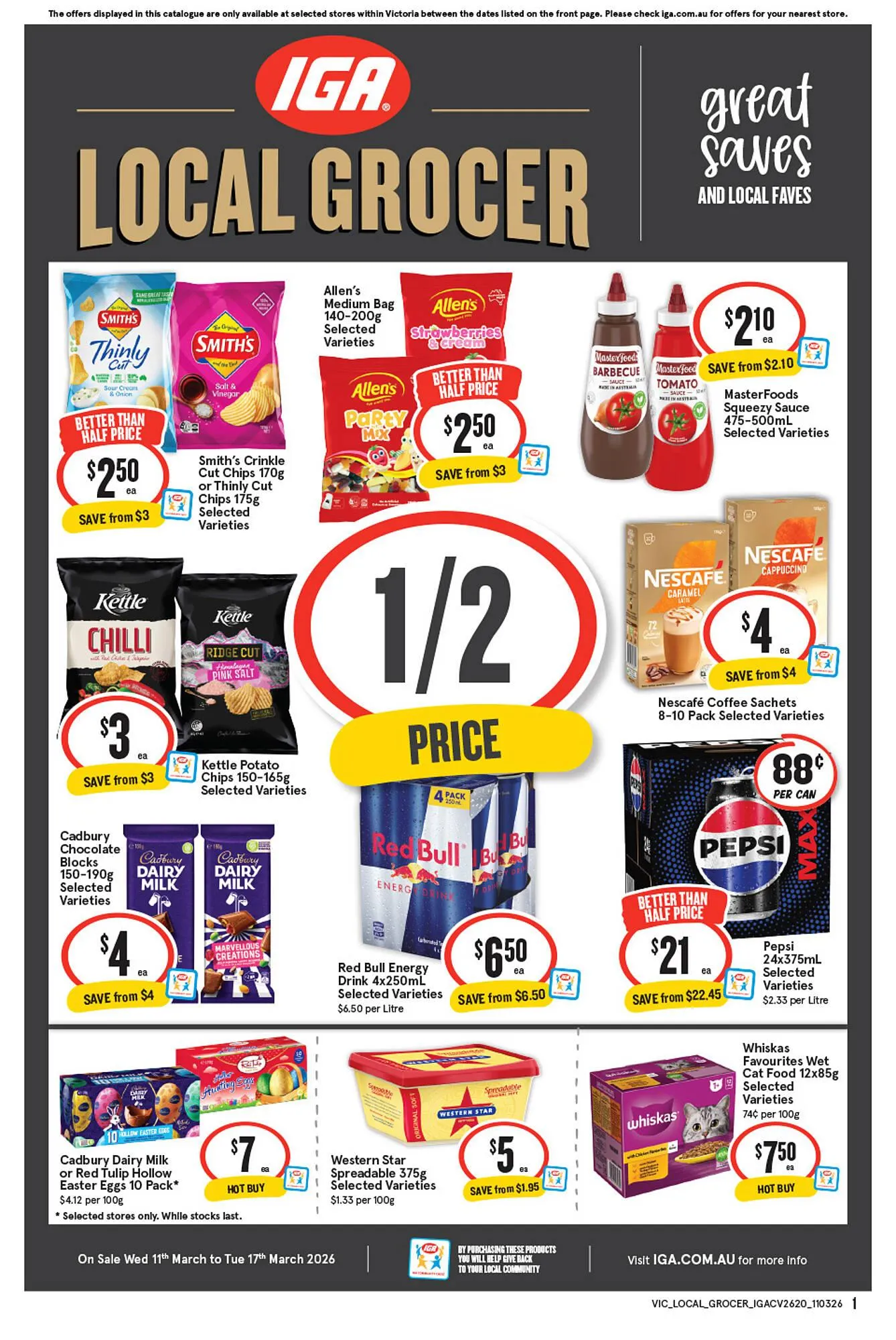 IGA catalogue - Catalogue valid from 11 March to 17 March 2026 - page 1