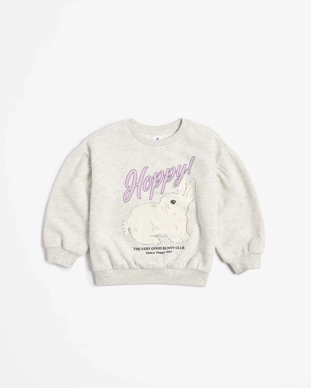 Oversize Fleece Jumper - Grey Bunny