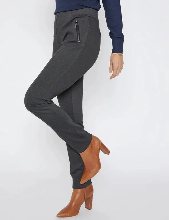 Millers Full Length Slim Leg Pannelled Ponte Zip Pant