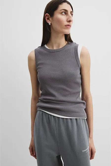 High Neck Rib Tank