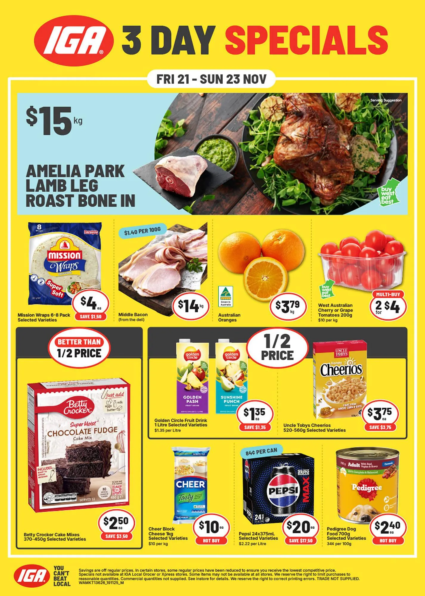 IGA catalogue - Catalogue valid from 21 November to 23 November 2025 - page 1