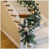 Pre-Lit Decorated Holiday Artificial Garland Metallic 2.7M