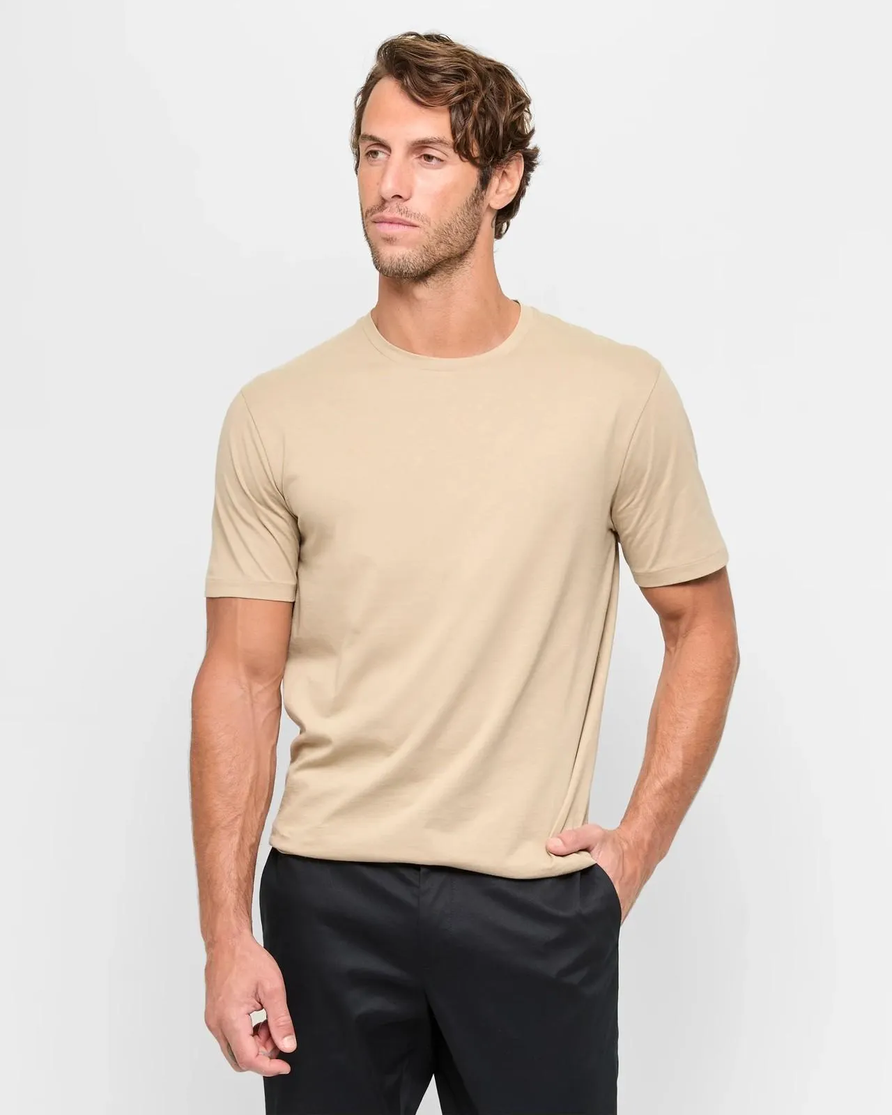 Supima Cotton T-Shirt - Preview - Taupe
