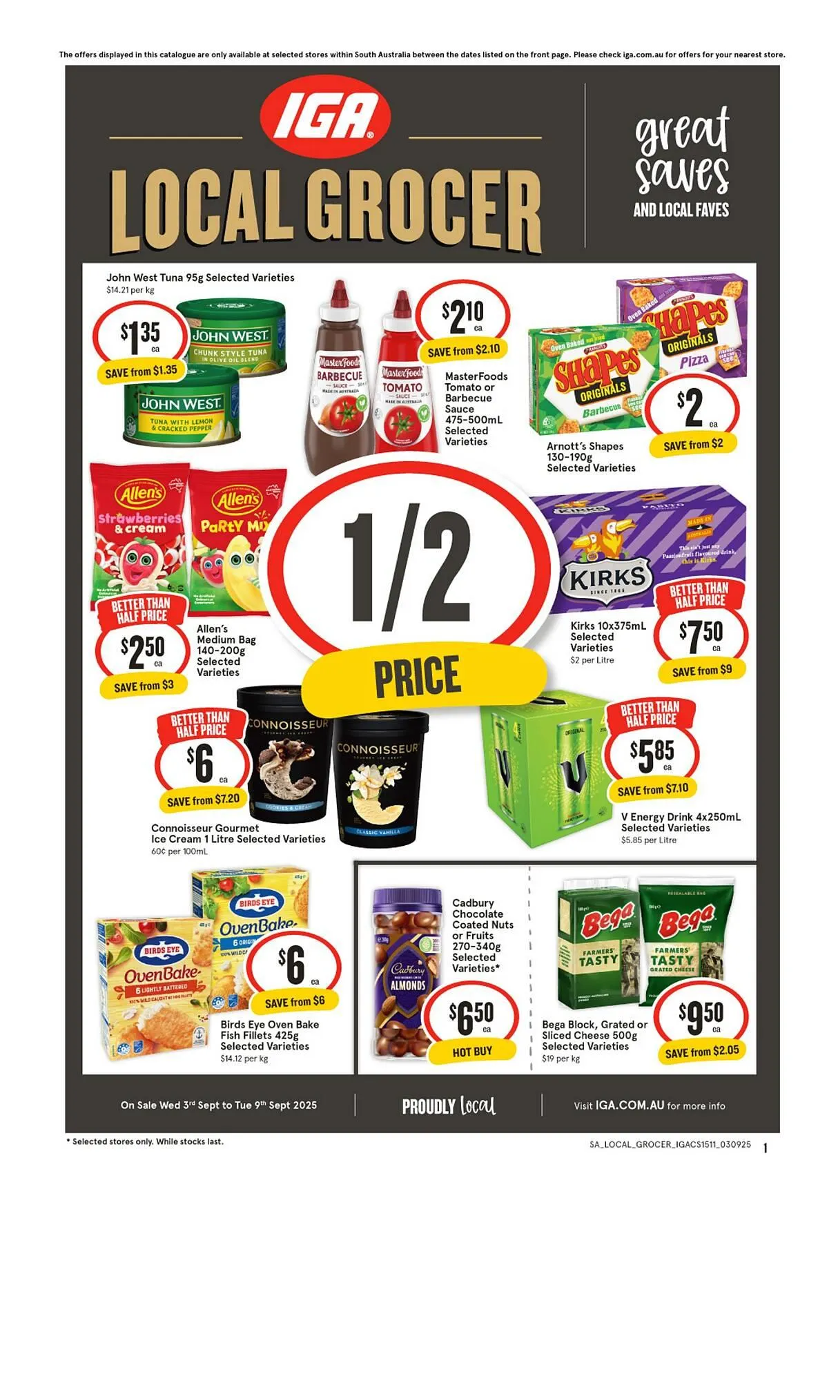 IGA catalogue - Catalogue valid from 3 September to 9 September 2025 - page 1