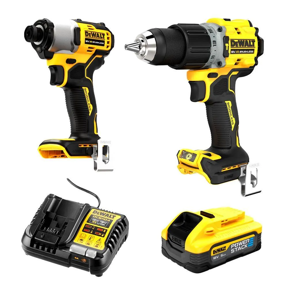 DeWalt DCK2049H1-XE 18V 5.0Ah XR Cordless Brushless 2pce Powerstack Combo Kit