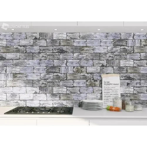 Aged Wood Blue Matt Tile